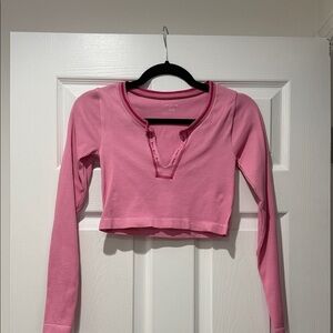 Pink Long Sleeve Crop Top from Urban outfitters. Size M/L